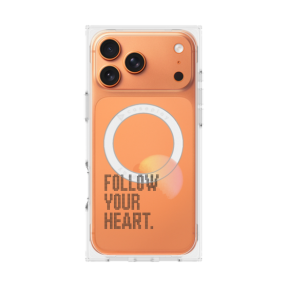 Premium Square Case with MagSafe［ Original - Dot Overlay - FOLLOW YOUR HEART/A ］