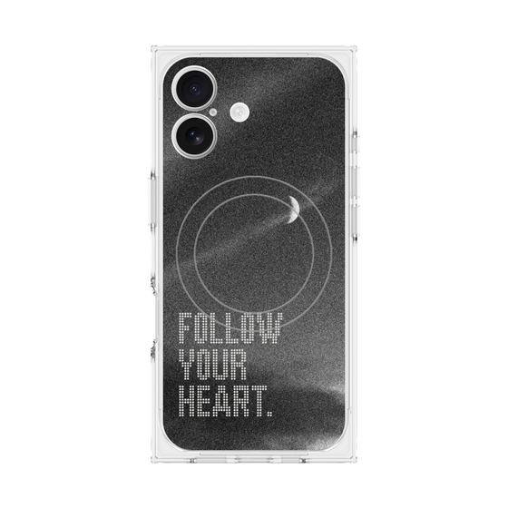 Premium Square Case with MagSafe［ Original - Dot Overlay - FOLLOW YOUR HEART/B ］