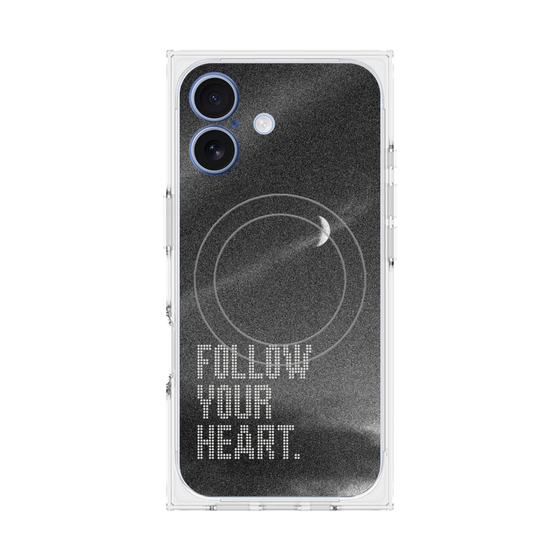 Premium Square Case with MagSafe［ Original - Dot Overlay - FOLLOW YOUR HEART/B ］