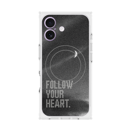 Premium Square Case with MagSafe［ Original - Dot Overlay - FOLLOW YOUR HEART/B ］