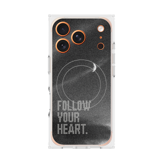 Premium Square Case with MagSafe［ Original - Dot Overlay - FOLLOW YOUR HEART/B ］