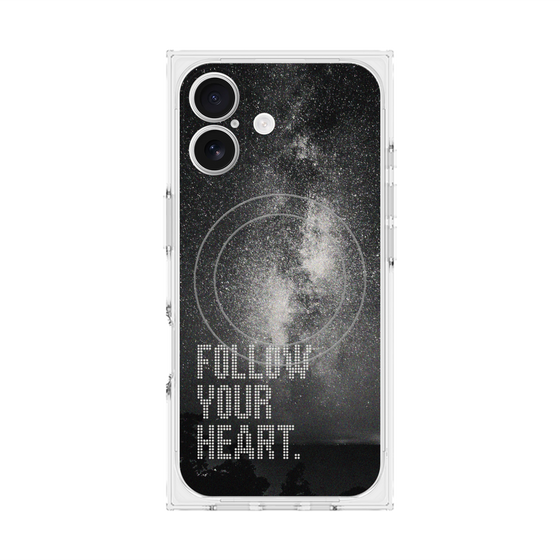 Premium Square Case with MagSafe［ Original - Dot Overlay - FOLLOW YOUR HEART/C ］