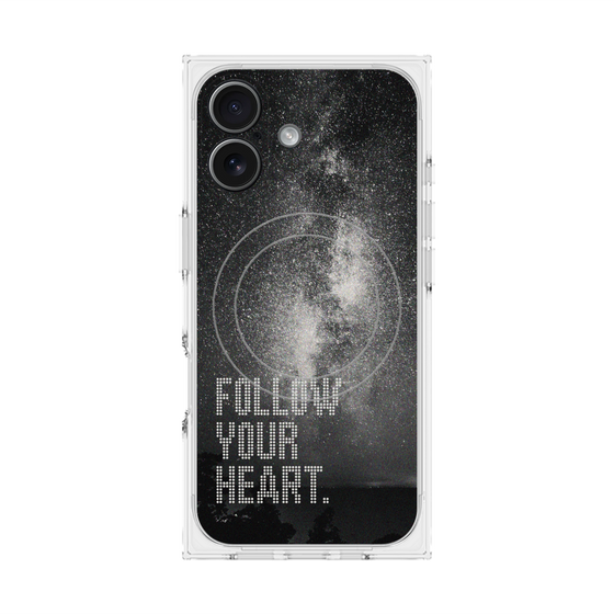 Premium Square Case with MagSafe［ Original - Dot Overlay - FOLLOW YOUR HEART/C ］