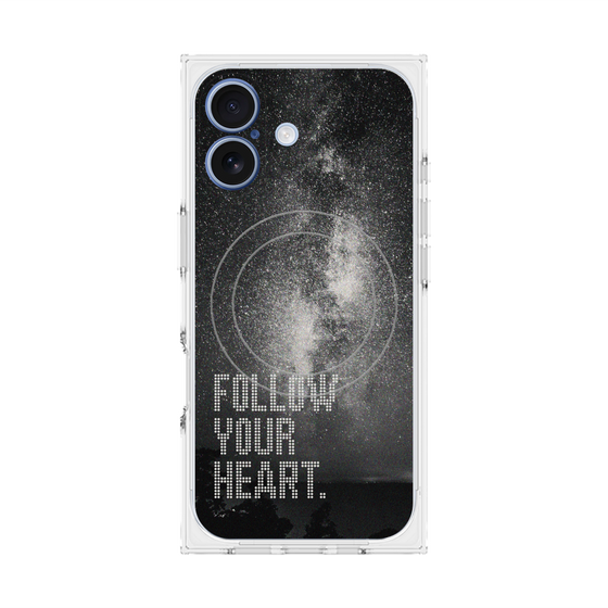 Premium Square Case with MagSafe［ Original - Dot Overlay - FOLLOW YOUR HEART/C ］