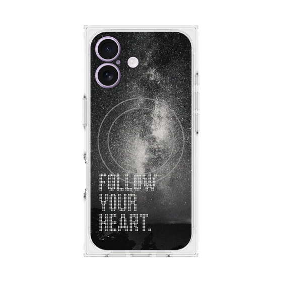 Premium Square Case with MagSafe［ Original - Dot Overlay - FOLLOW YOUR HEART/C ］