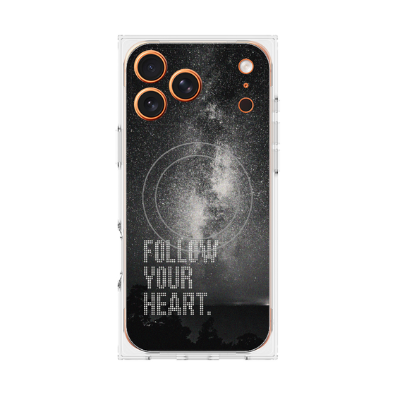 Premium Square Case with MagSafe［ Original - Dot Overlay - FOLLOW YOUR HEART/C ］