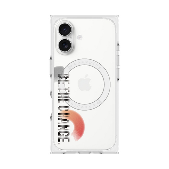 Premium Square Case with MagSafe［ Original - Dot Overlay - BE THE CHANGE/A ］