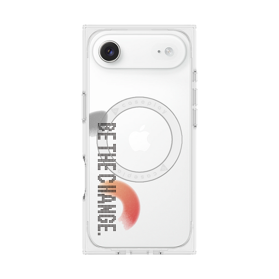 Premium Square Case with MagSafe［ Original - Dot Overlay - BE THE CHANGE/A ］