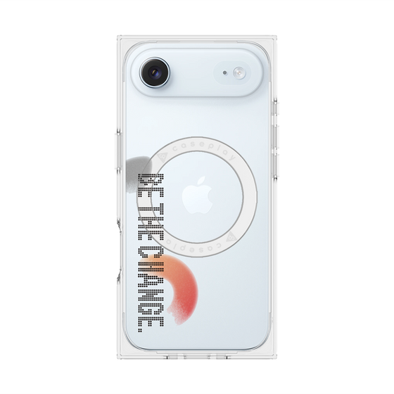Premium Square Case with MagSafe［ Original - Dot Overlay - BE THE CHANGE/A ］