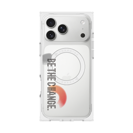 Premium Square Case with MagSafe［ Original - Dot Overlay - BE THE CHANGE/A ］