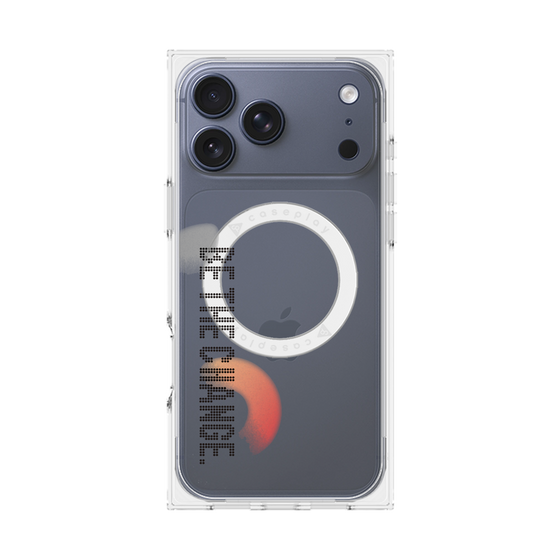 Premium Square Case with MagSafe［ Original - Dot Overlay - BE THE CHANGE/A ］