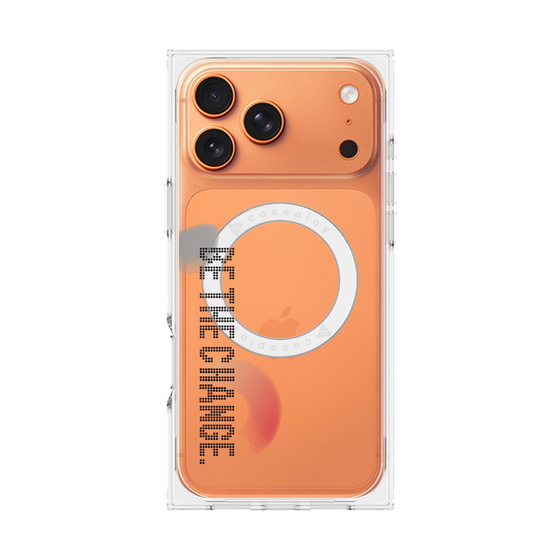 Premium Square Case with MagSafe［ Original - Dot Overlay - BE THE CHANGE/A ］