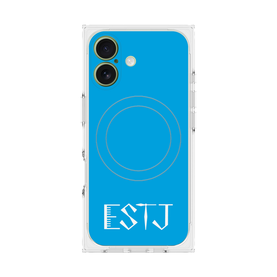 Premium Square Case with MagSafe［ Original - ESTJ Executive - Alphabet - Blue ］