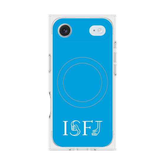 Premium Square Case with MagSafe［ Original - ISFJ Defender - Alphabet - Blue ］