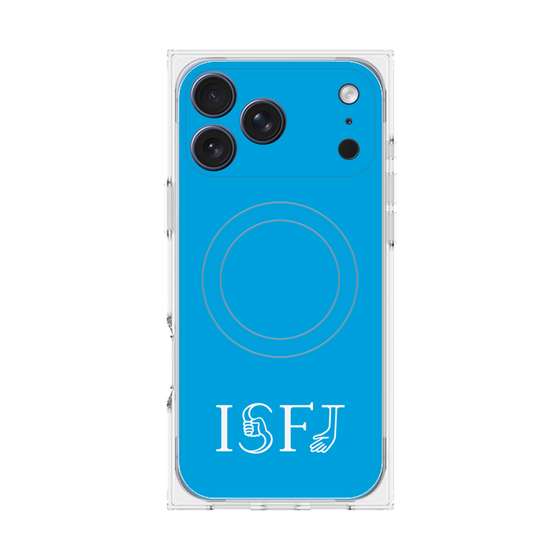 Premium Square Case with MagSafe［ Original - ISFJ Defender - Alphabet - Blue ］