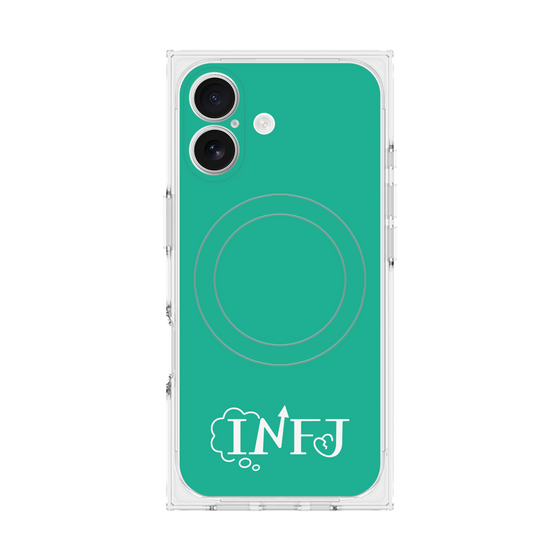 Premium Square Case with MagSafe［ Original - INFJ Advocate - Alphabet - Green ］