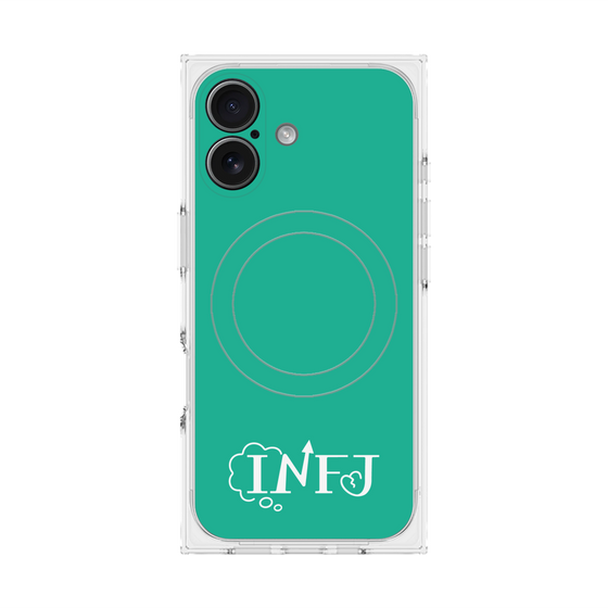 Premium Square Case with MagSafe［ Original - INFJ Advocate - Alphabet - Green ］