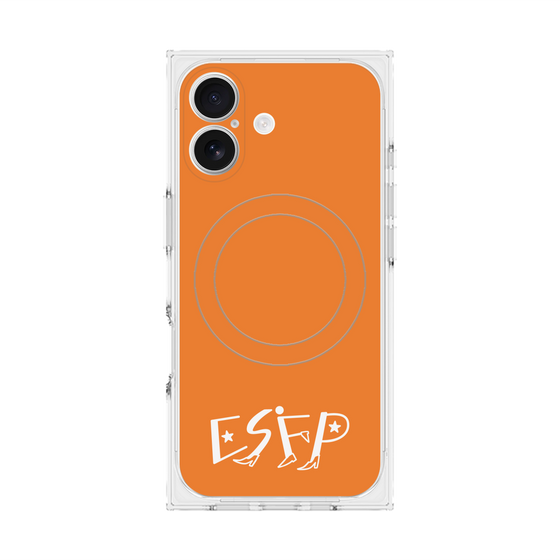 Premium Square Case with MagSafe［ Original - ESFP Entertainer - Alphabet - Orange ］
