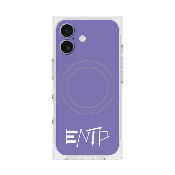 Premium Square Case with MagSafe［ Original - ENTP Debater - Alphabet - Purple ］