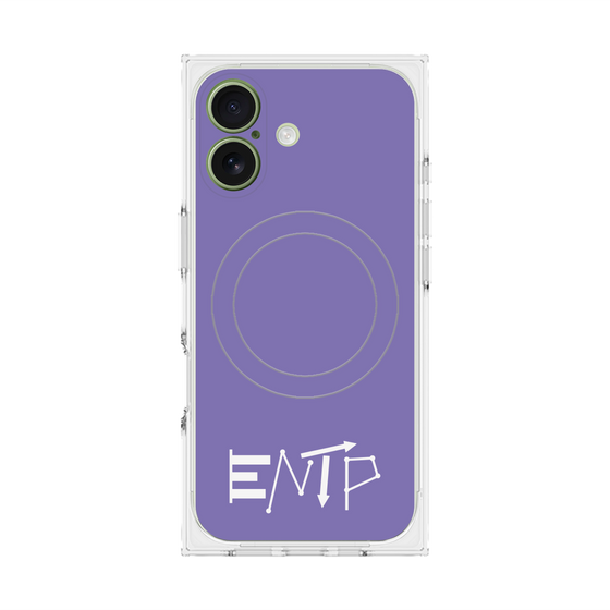 Premium Square Case with MagSafe［ Original - ENTP Debater - Alphabet - Purple ］