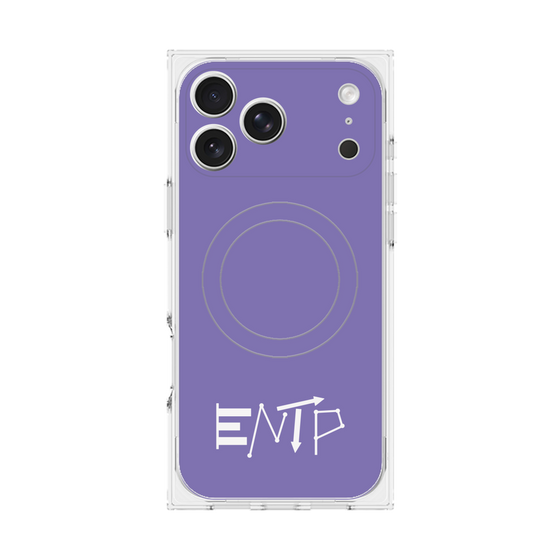 Premium Square Case with MagSafe［ Original - ENTP Debater - Alphabet - Purple ］