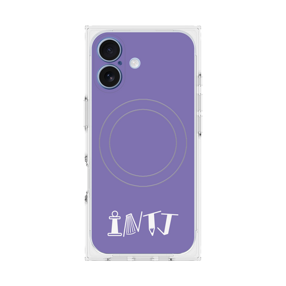 Premium Square Case with MagSafe［ Original - INTJ Architect - Alphabet - Purple ］