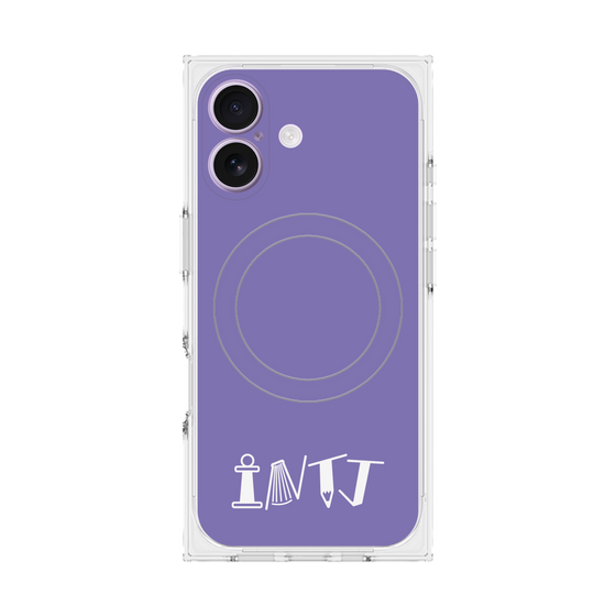 Premium Square Case with MagSafe［ Original - INTJ Architect - Alphabet - Purple ］