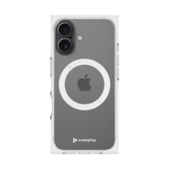 Premium Square Case with MagSafe［ Original - CASEPLAY Logo - White/A ］