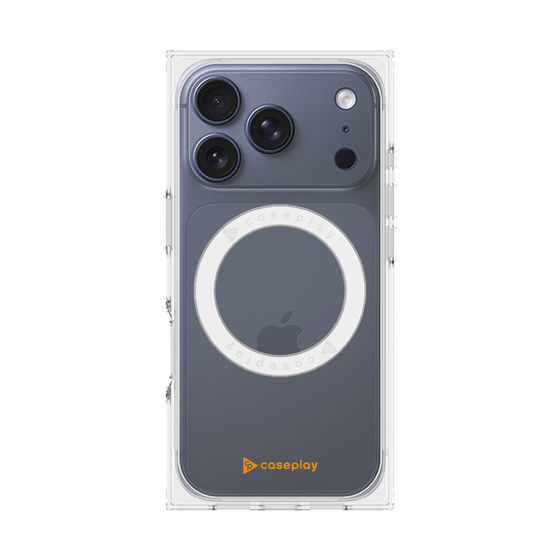 Premium Square Case with MagSafe［ Original - CASEPLAY Logo - Orange/A ］