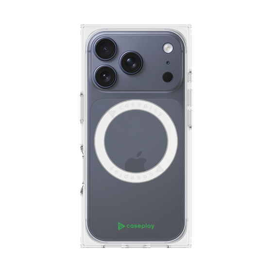 Premium Square Case with MagSafe［ Original - CASEPLAY Logo - Green/A ］