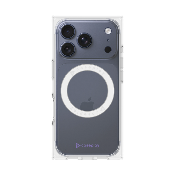 Premium Square Case with MagSafe［ Original - CASEPLAY Logo - Purple/A ］