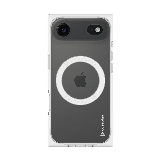 Premium Square Case with MagSafe［ Original - CASEPLAY Logo - White/B ］