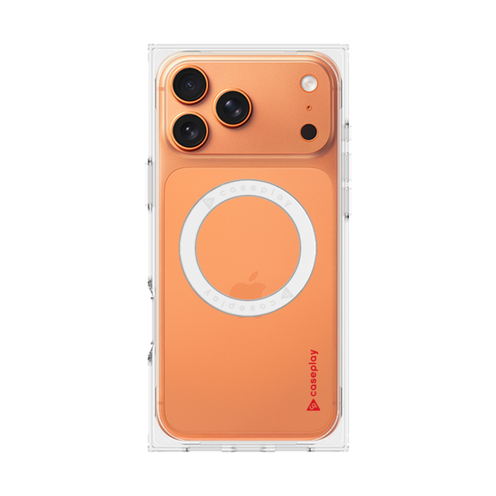 Premium Square Case with MagSafe［ Original - CASEPLAY Logo - Red/B ］