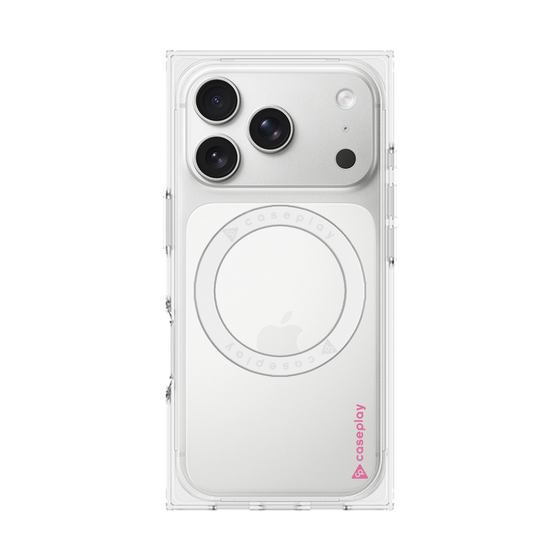 Premium Square Case with MagSafe［ Original - CASEPLAY Logo - Pink/B ］