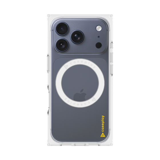 Premium Square Case with MagSafe［ Original - CASEPLAY Logo - Yellow/B ］