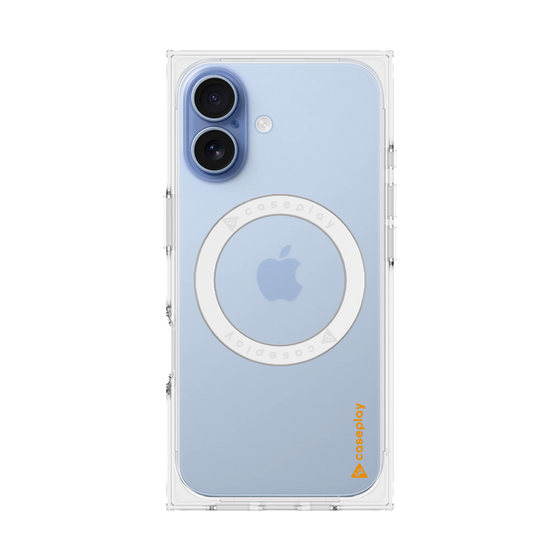 Premium Square Case with MagSafe［ Original - CASEPLAY Logo - Orange/B ］