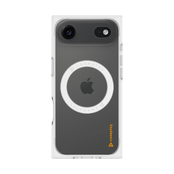 Premium Square Case with MagSafe［ Original - CASEPLAY Logo - Orange/B ］