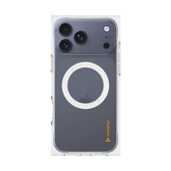 Premium Square Case with MagSafe［ Original - CASEPLAY Logo - Orange/B ］