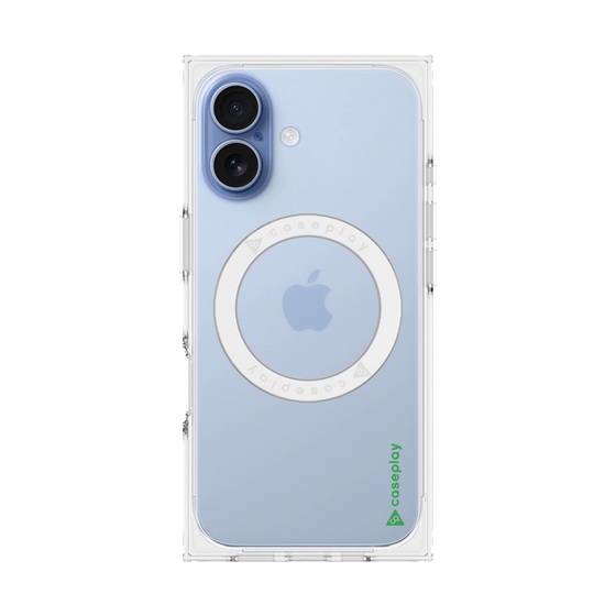 Premium Square Case with MagSafe［ Original - CASEPLAY Logo - Green/B ］