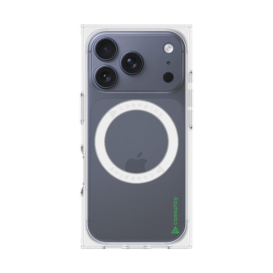 Premium Square Case with MagSafe［ Original - CASEPLAY Logo - Green/B ］