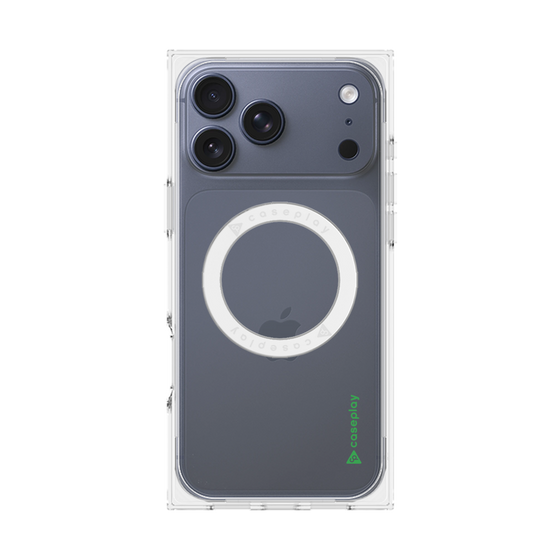 Premium Square Case with MagSafe［ Original - CASEPLAY Logo - Green/B ］