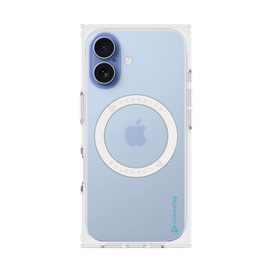 Premium Square Case with MagSafe［ Original - CASEPLAY Logo - Light Blue/B ］