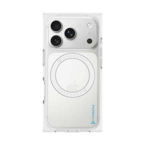 Premium Square Case with MagSafe［ Original - CASEPLAY Logo - Light Blue/B ］