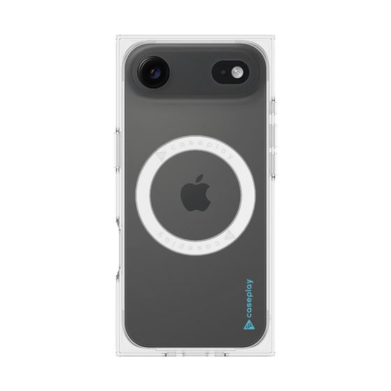 Premium Square Case with MagSafe［ Original - CASEPLAY Logo - Light Blue/B ］