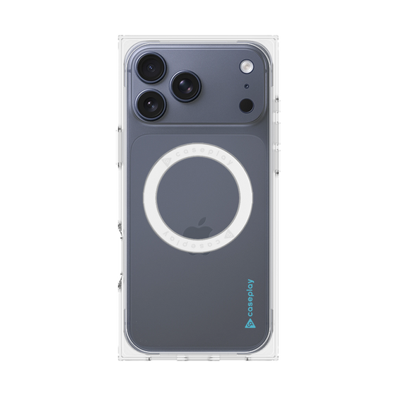 Premium Square Case with MagSafe［ Original - CASEPLAY Logo - Light Blue/B ］