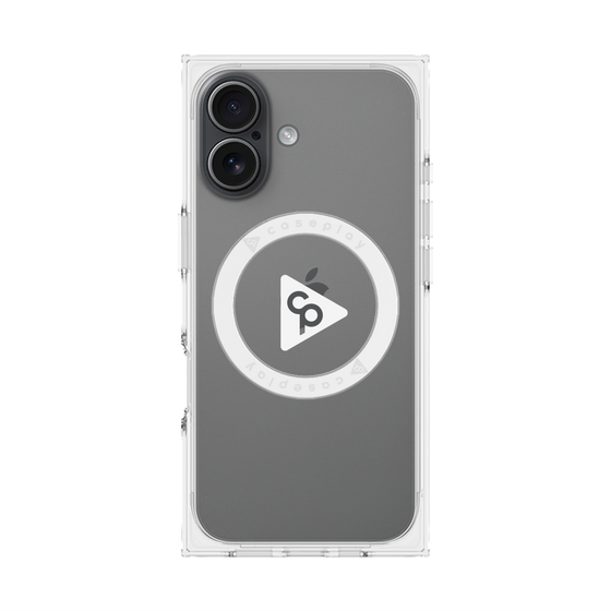 Premium Square Case with MagSafe［ Original - CASEPLAY Logo - White/C ］