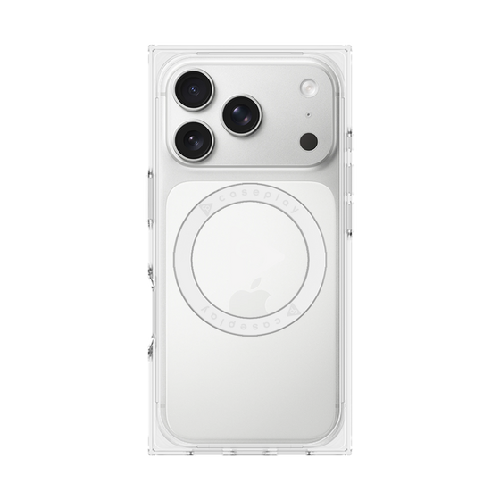 Premium Square Case with MagSafe［ Original - CASEPLAY Logo - White/C ］