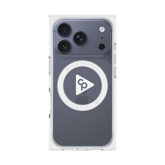 Premium Square Case with MagSafe［ Original - CASEPLAY Logo - White/C ］