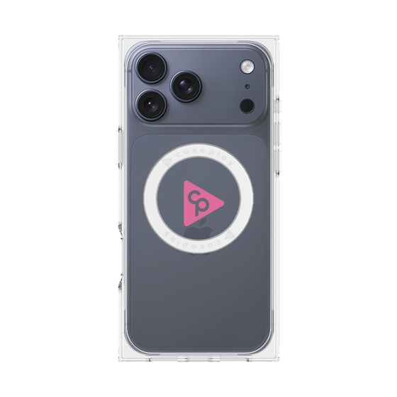 Premium Square Case with MagSafe［ Original - CASEPLAY Logo - Pink/C ］