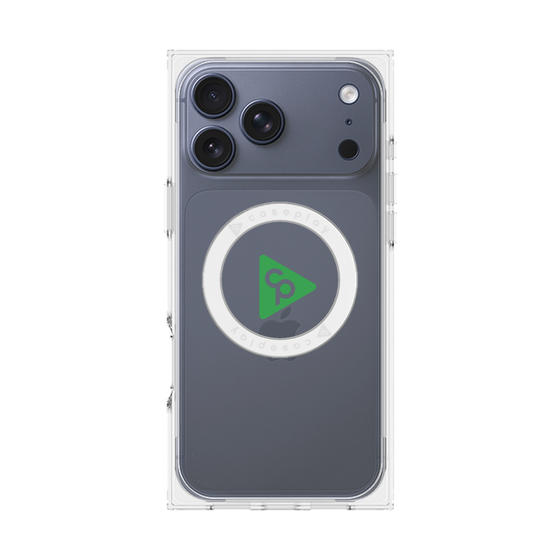 Premium Square Case with MagSafe［ Original - CASEPLAY Logo - Green/C ］